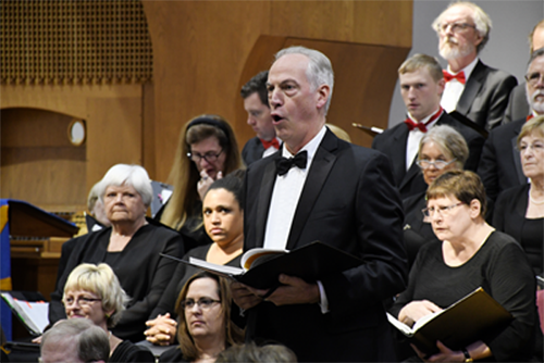 A featured male soloist at the Selections from Handel's Messiah.